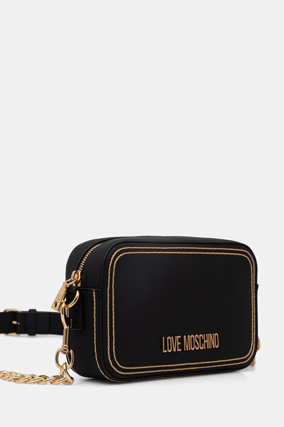 Love Moschino crossbody kabelka dámska z imitácie kože JC4255PP0OKF0000 čierna SS26