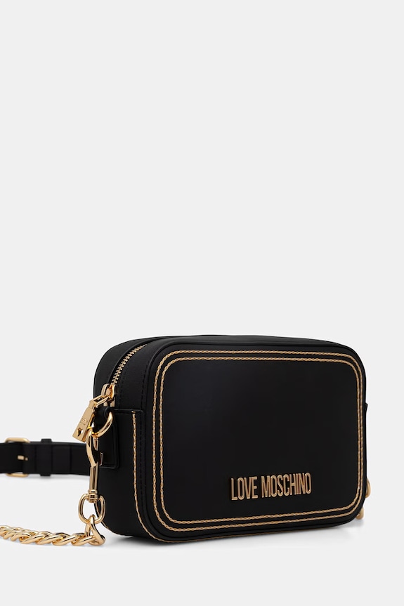 Love Moschino crossbody kabelka dámska z imitácie kože JC4255PP0OKF0000 čierna SS26