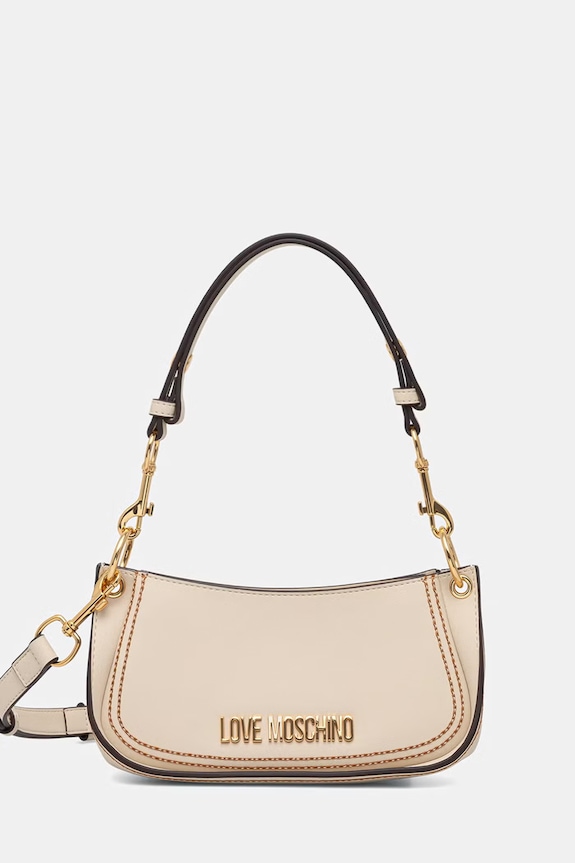 Love Moschino geantă de damă cu imitație de piele bej JC4256PP0OKF0110