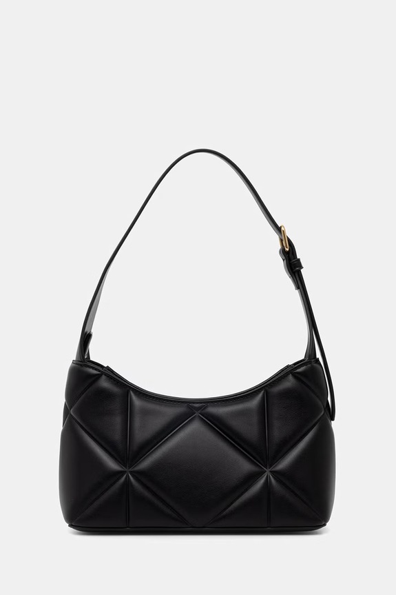 Αξεσουάρ Love Moschino μικρή γυναικεία τσάντα από απομίμηση δέρματος JC4258PP0OLC0000 μαύρο