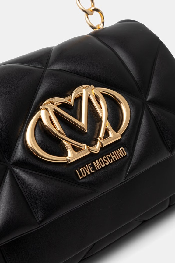 Love Moschino ταχυδρόμου γυναικεία από απομίμηση δέρματος μαύρο JC4259PP0OLC0000