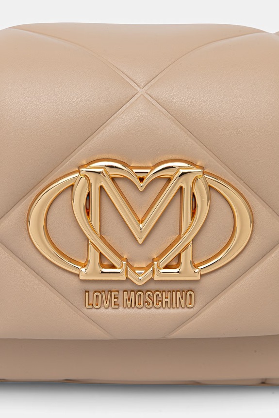 Love Moschino Ταχυδρόμου Γυναικεία από απομίμηση δέρματος μπεζ JC4259PP0OLC0209