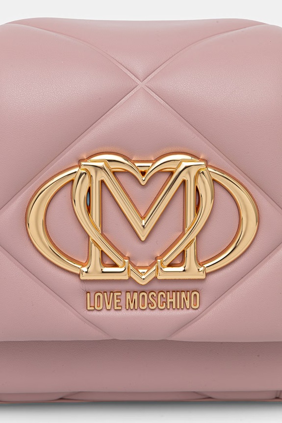 Love Moschino ταχυδρόμου γυναικεία από απομίμηση δέρματος ροζ JC4259PP0OLC0600