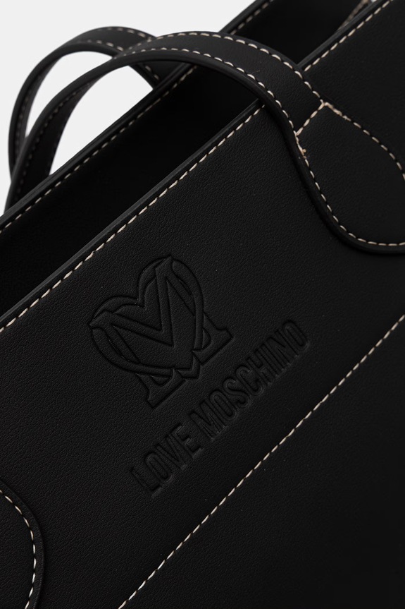 Love Moschino torebka shopper damska z imitacji skóry czarny JC4272PP0OKI0000