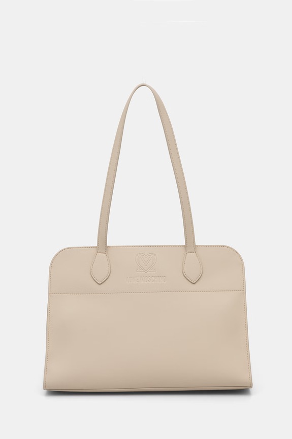 Love Moschino torebka shopper damska z imitacji skóry beżowy JC4272PP0OKI0110