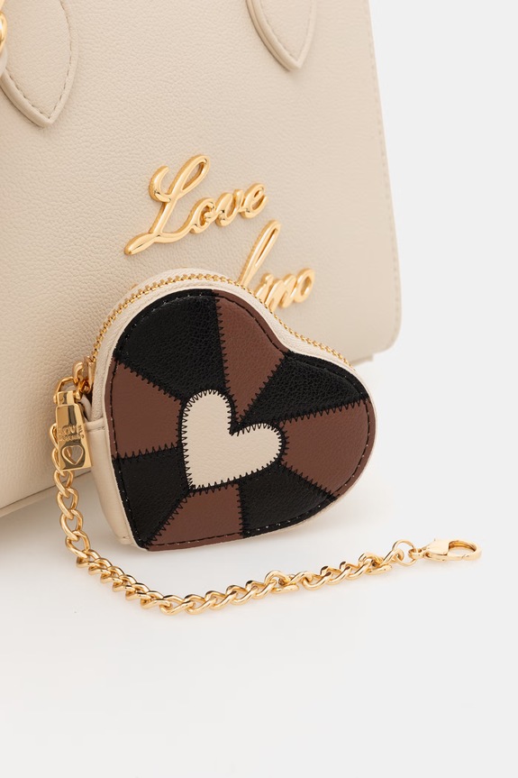 Love Moschino crossbody torba ženska kožna bež JC4274PP0OK1011A