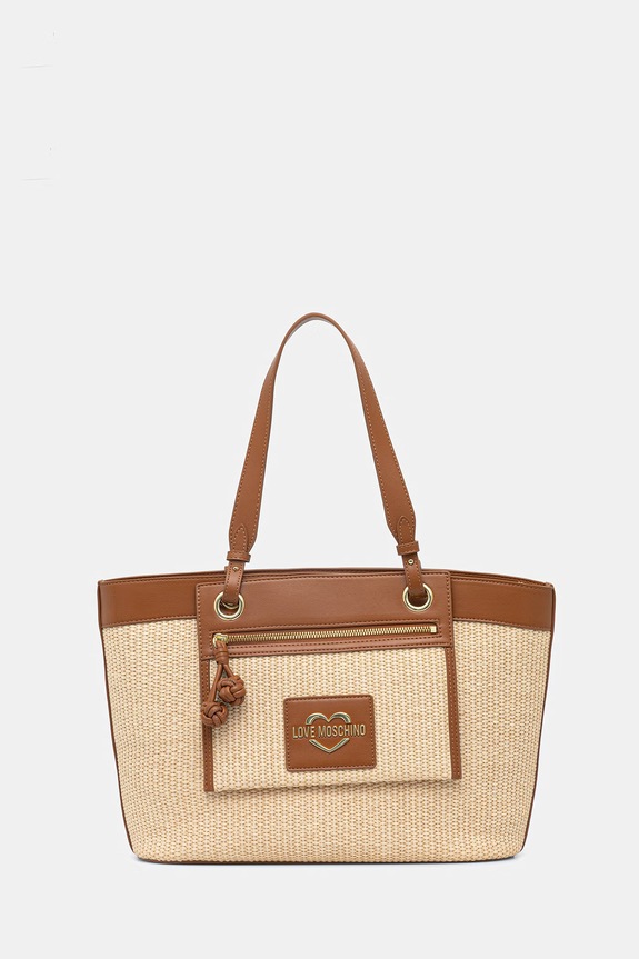 Love Moschino torebka shopper damska beżowy JC4340PP0OKN110A