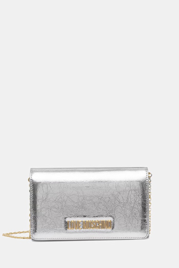 Love Moschino crossbody torba za žene srebrna JC4345PP0OKQ0902