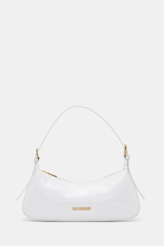 Love Moschino Torebka bagietka damska z imitacji skóry biały JC4390PP0OKE2100