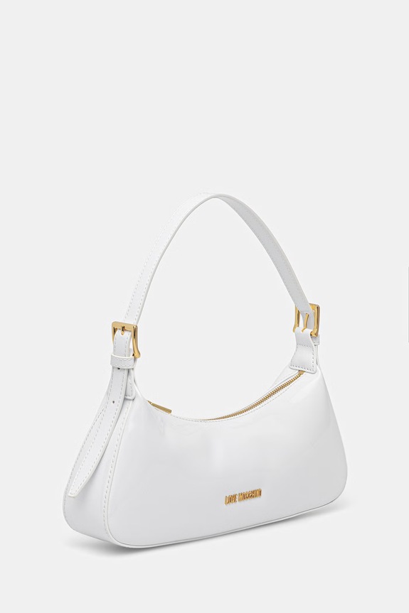 Love Moschino Torebka bagietka damska z imitacji skóry JC4390PP0OKE2100 biały SS26