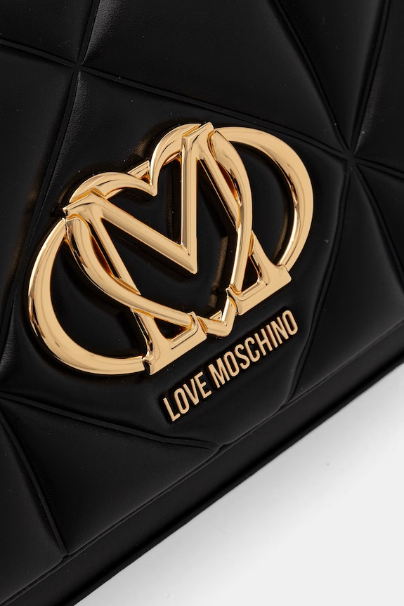 Love Moschino geantă crossbody pentru femei cu imitație de piele negru JC4041PP0OLC0000