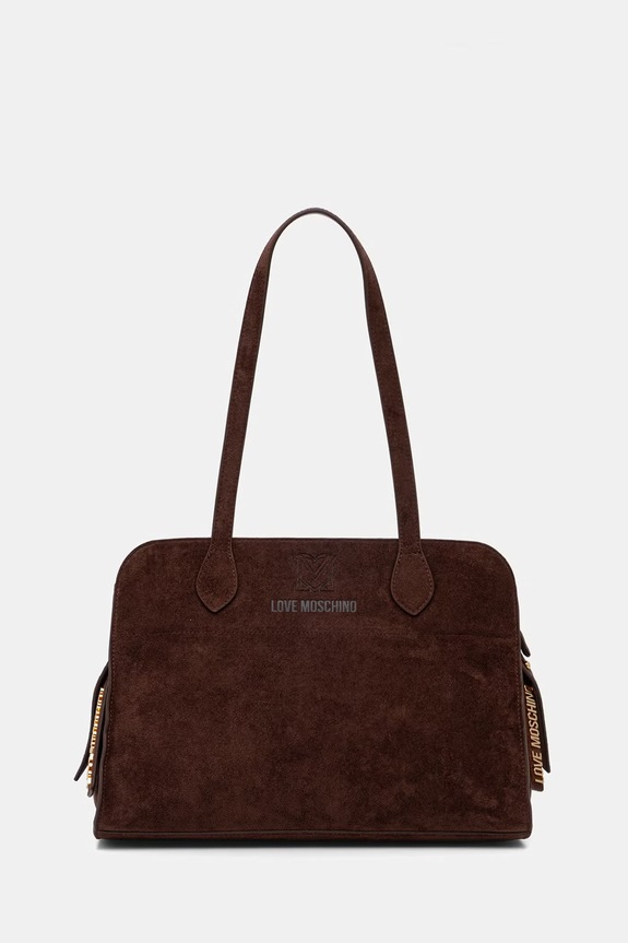 Love Moschino kabelka hobo dámska z imitácie semišu hnedá JC4272PP0OKJ0313