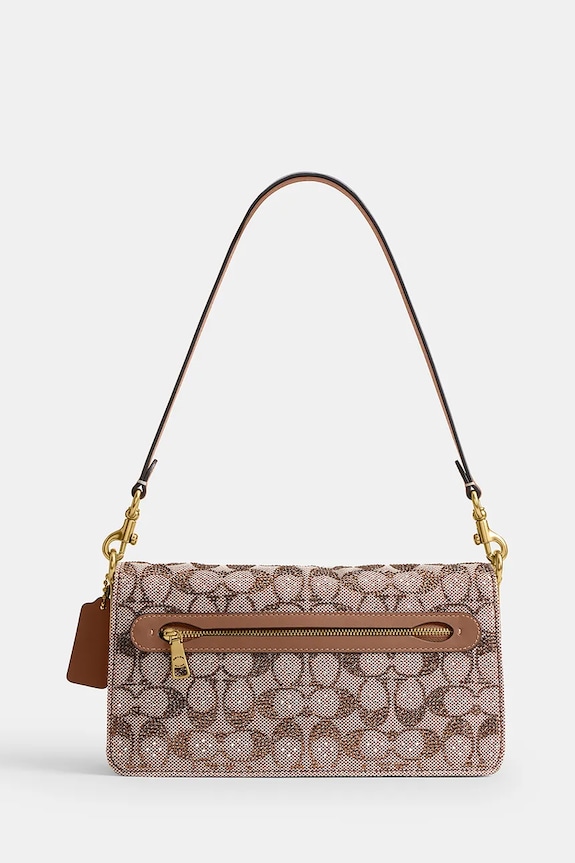 Akcesoria Coach torebka crossbody damska skórzana Tabby 26 CDZ34 brązowy