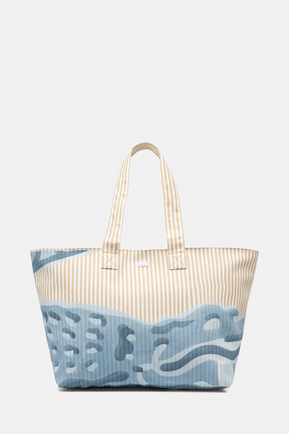 Lacoste tote torba ženska bombažna bež NU5244PB
