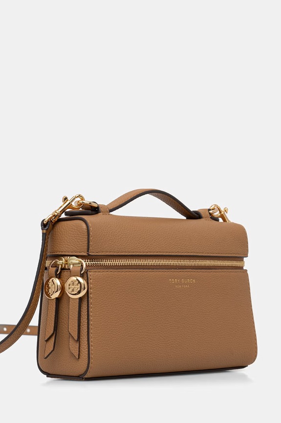 Tory Burch torebka crossbody damska skórzana Romy 178948 brązowy SS26