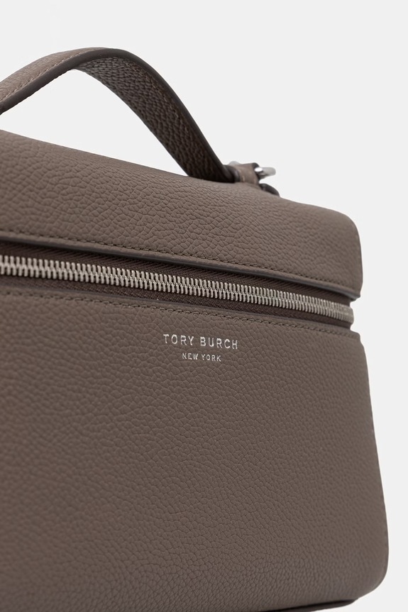 Tory Burch crossbody torbica ženska usnjena Romy rjava 178948