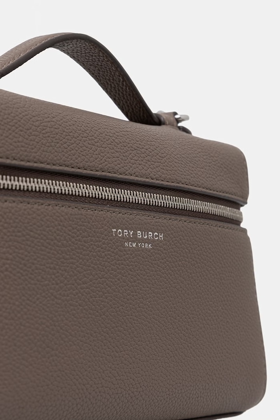 Tory Burch crossbody torbica ženska usnjena Romy rjava 178948