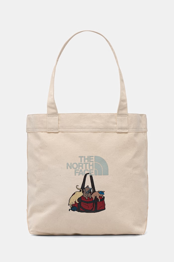 The North Face geantă de damă din bumbac COTTON TOTE bej NF0A3VWQPDZ1