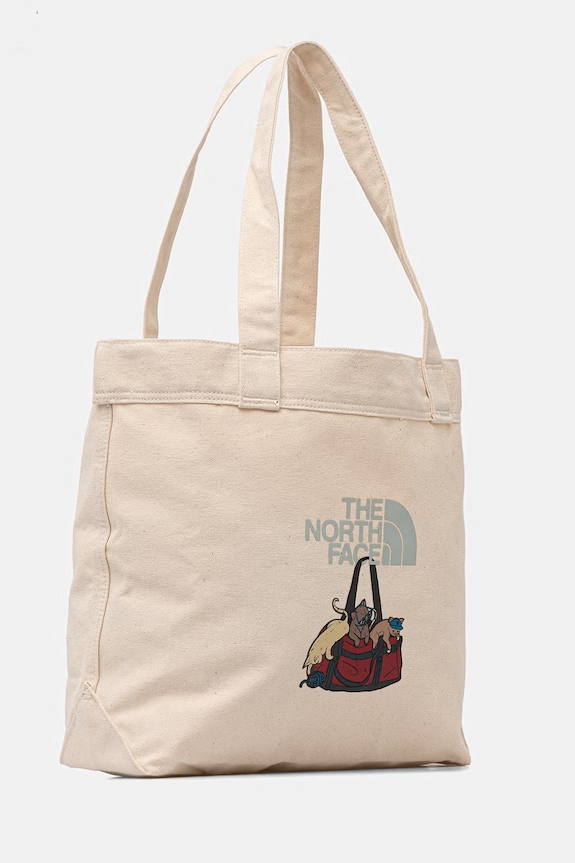 The North Face geantă de damă din bumbac COTTON TOTE NF0A3VWQPDZ1 bej SS26