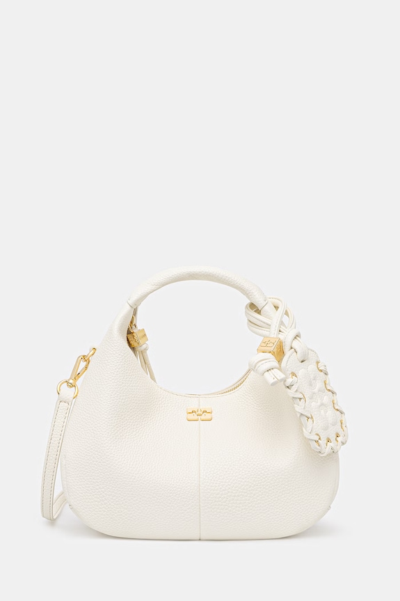 GANNI Hobo Mini torebka crossbody damska z imitacji skóry beżowy B2070102