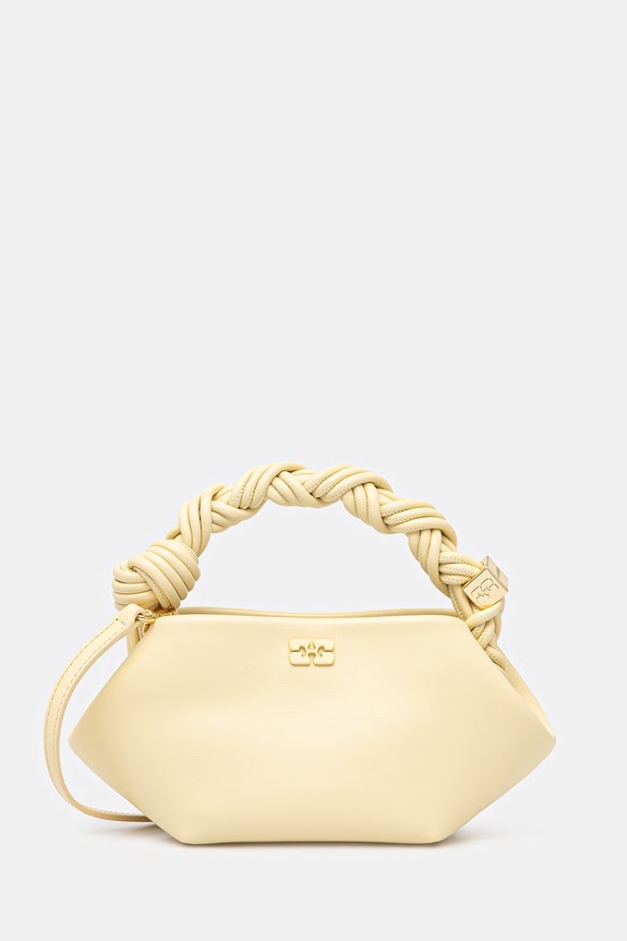GANNI Bou Mini torebka crossbody damska skórzana żółty B2100148