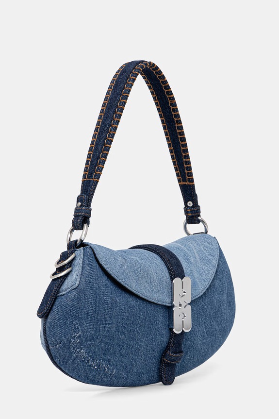 GANNI B-Kat Denim torebka damska jeansowa B2060038 niebieski SS26