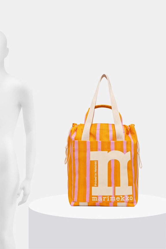 Marimekko tote Γυναικεία βαμβακερή πορτοκαλί 095581