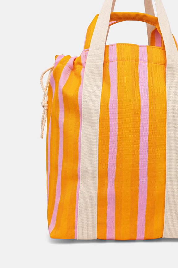 Αξεσουάρ Marimekko tote Γυναικεία βαμβακερή 095581 πορτοκαλί