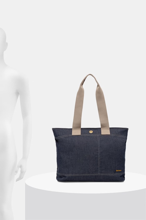 Barbour geantă shopper pentru femei, din denim Mya LBA0470
