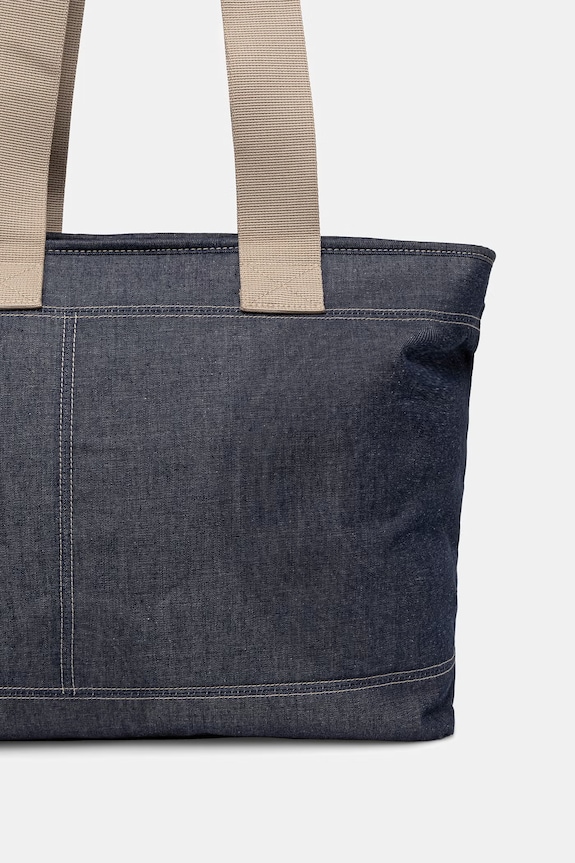 Accesorii Barbour geantă shopper pentru femei, din denim Mya LBA0470 bleumarin
