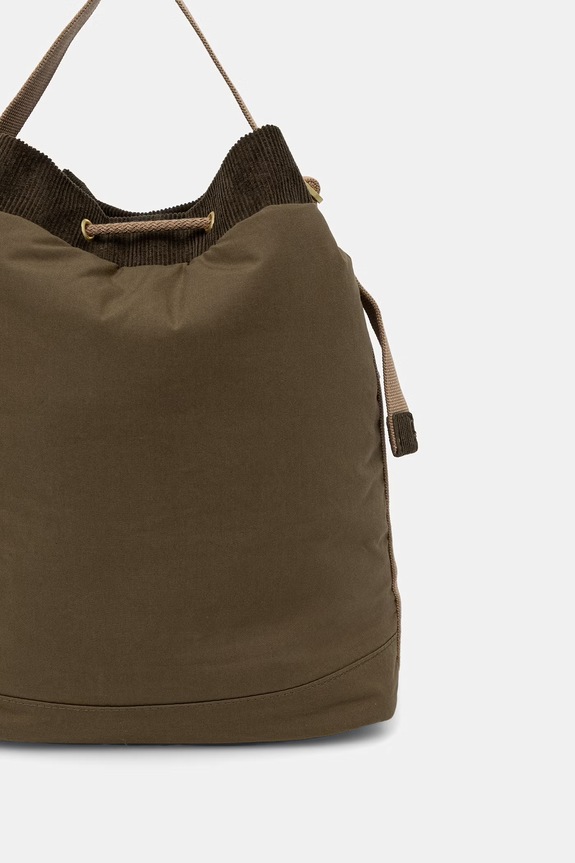 Accesorii Barbour sac pentru femei, din bumbac Mia LBA0522 verde