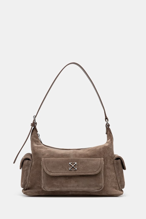 Off-White Dumbo.B сумочка жіноча замшева коричневий OWNN18OS26LEA001