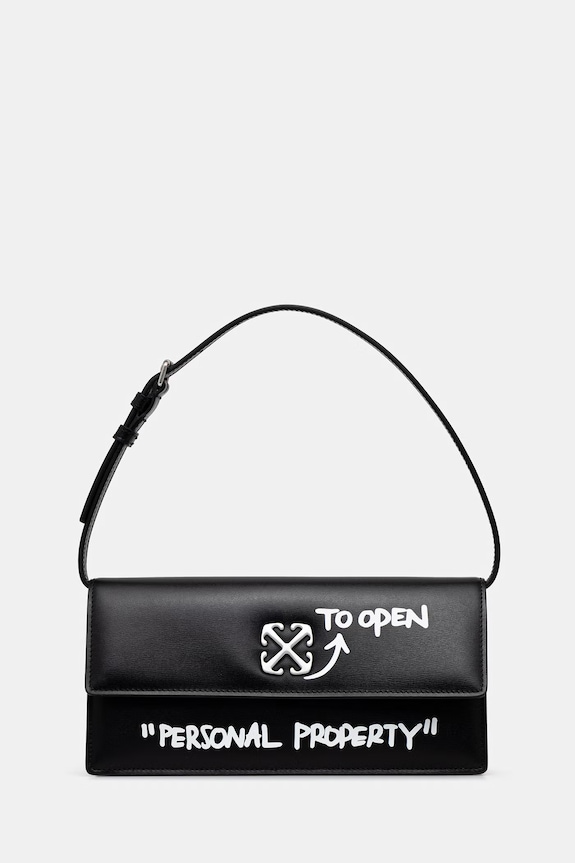 Off-White Jitney 1.0 psaníčko dámské kožené černá OWNN172C99LEA002