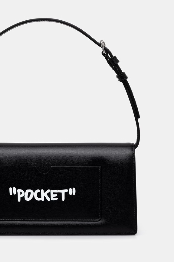 Doplňky Off-White Jitney 1.0 psaníčko dámské kožené OWNN172C99LEA002 černá