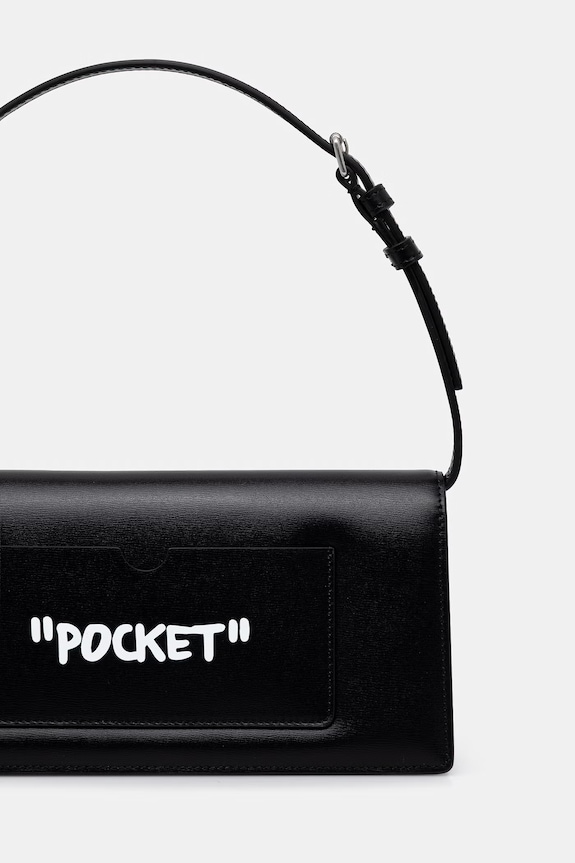 Doplňky Off-White Jitney 1.0 psaníčko dámské kožené OWNN172C99LEA002 černá