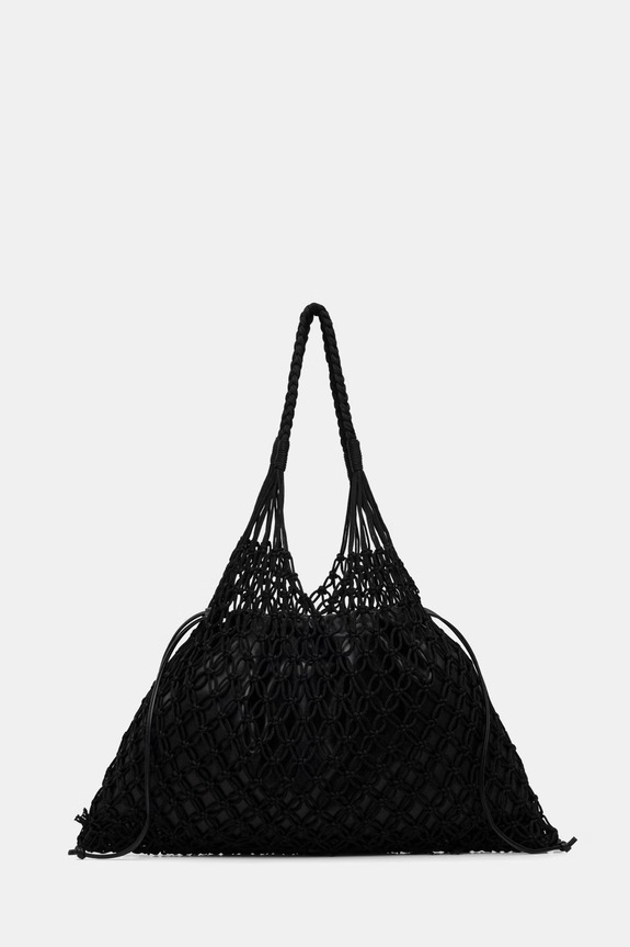 Sisley geantă shopper pentru femei, cu imitație de piele negru 6UWGWY06L