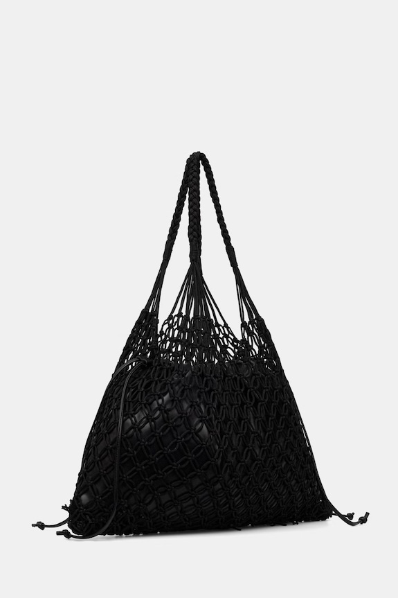 Sisley geantă shopper pentru femei, cu imitație de piele 6UWGWY06L negru SS26