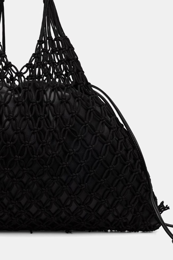 Accesorii Sisley geantă shopper pentru femei, cu imitație de piele 6UWGWY06L negru