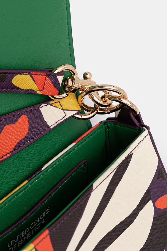 United Colors of Benetton crossbody torba za žene od imitacije kože 66ULVY02Z bež