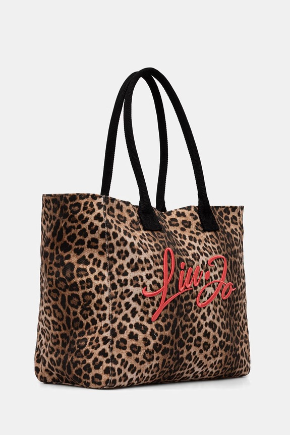 Liu Jo Geantă shopper pentru femei, din bumbac VA6191.T549A maro SS26