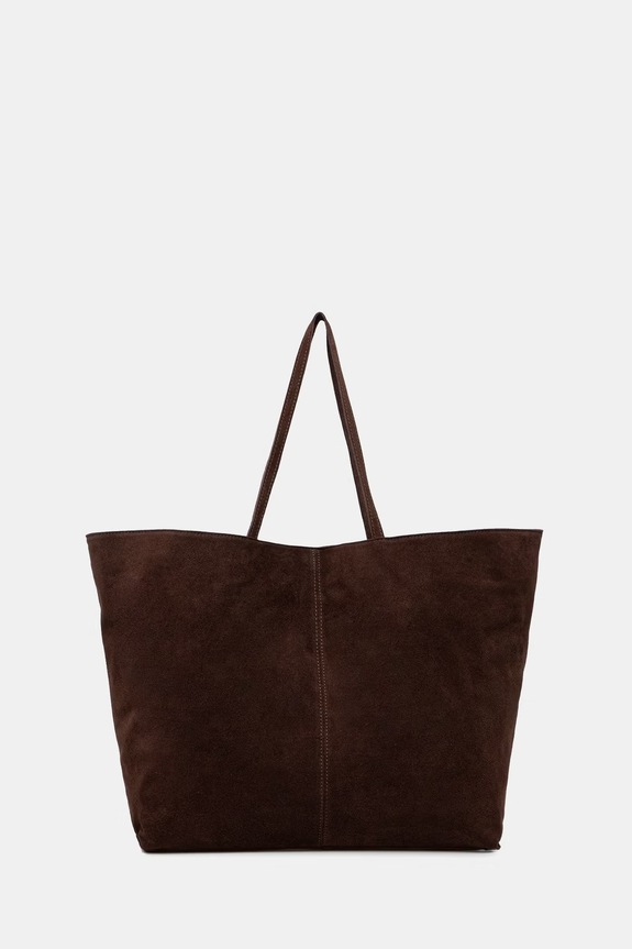 ViCOLO tote bag de damă din piele întoarsă maro XAB0058