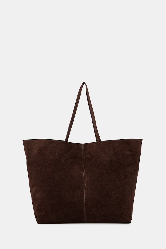 ViCOLO tote bag de damă din piele întoarsă maro XAB0058