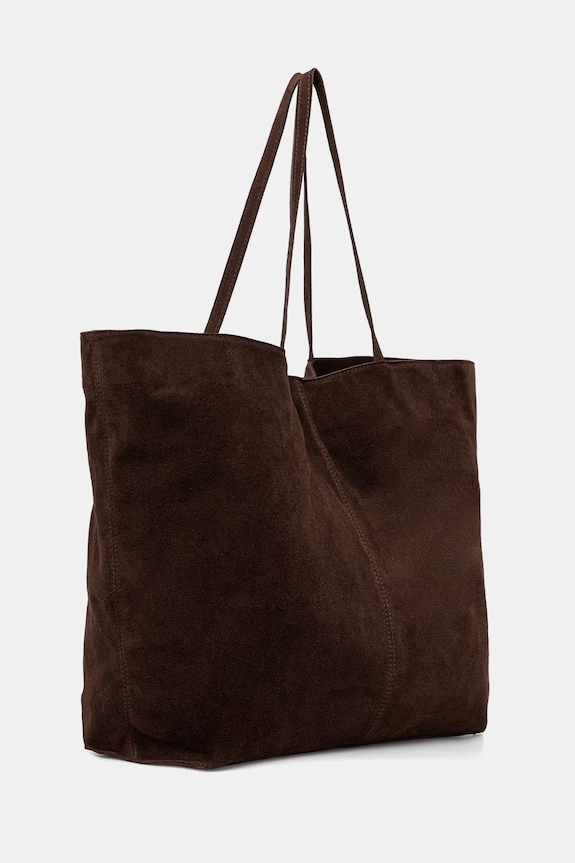 ViCOLO tote bag de damă din piele întoarsă XAB0058 maro SS26
