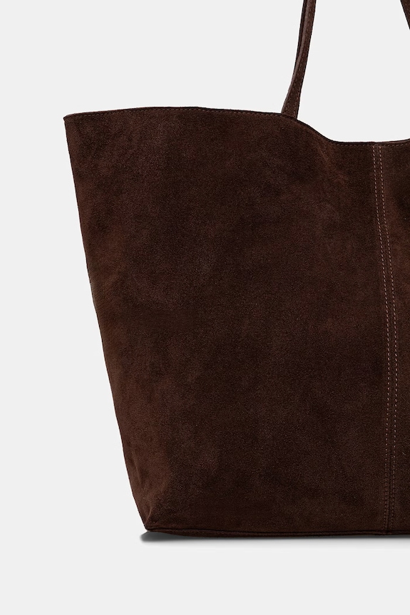 Accesorii ViCOLO tote bag de damă din piele întoarsă XAB0058 maro