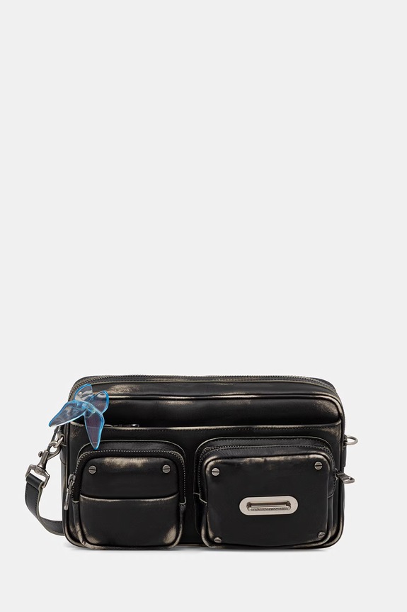 Andersson Bell Butterfly torebka crossbody damska skórzana czarny aaa533w