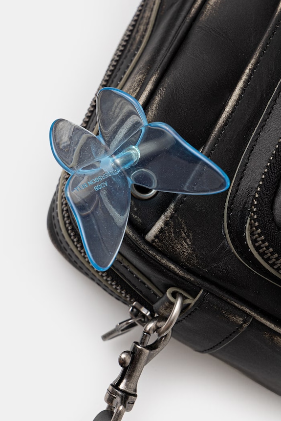 Andersson Bell Butterfly torebka crossbody damska skórzana czarny aaa533w
