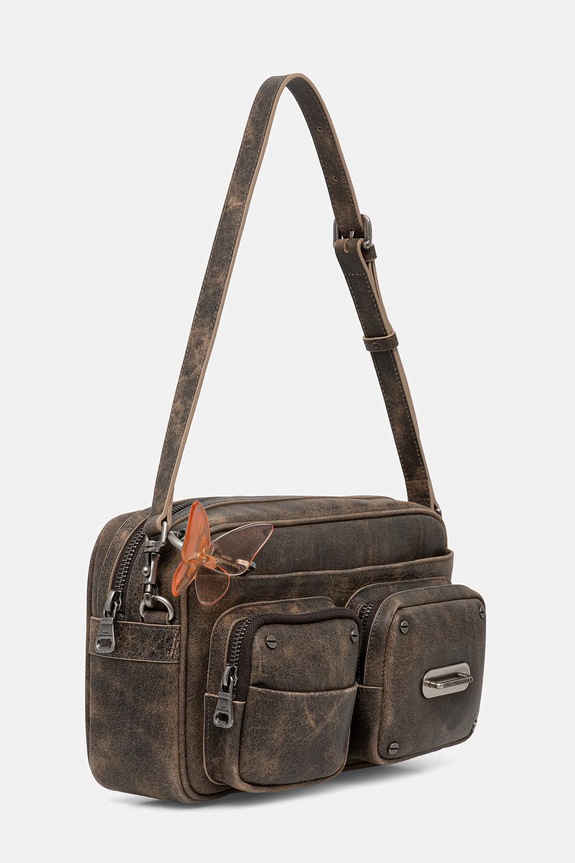 Andersson Bell Butterfly torebka crossbody damska skórzana aaa534w brązowy SS26