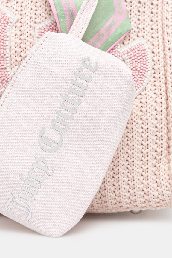 Juicy Couture torebka crossbody damska pleciona IRIS BEADS różowy BEJIR9992W1P