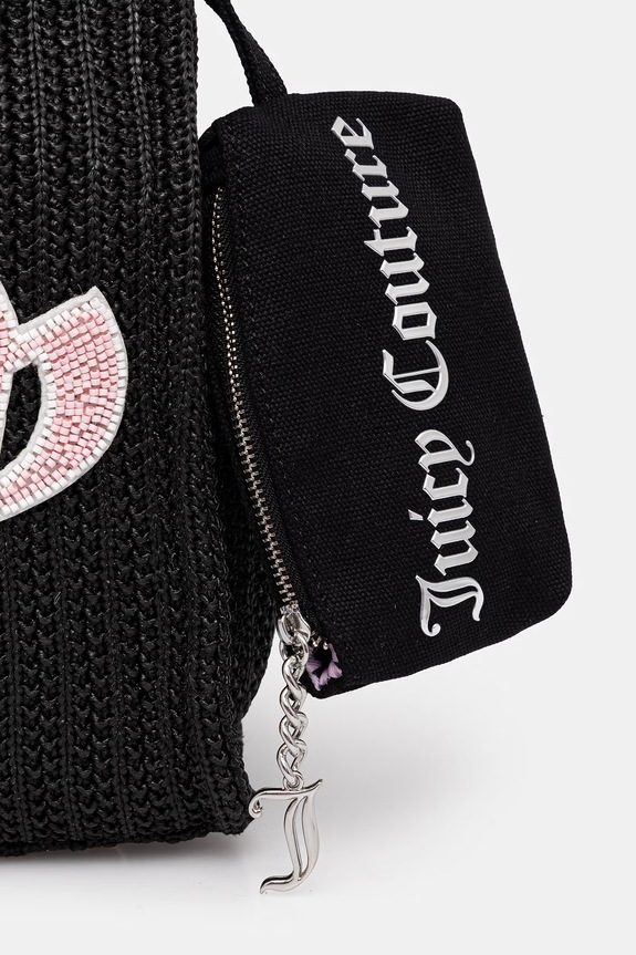 Juicy Couture torebka crossbody damska pleciona IRIS BEADS czarny BEJIR9992W1P