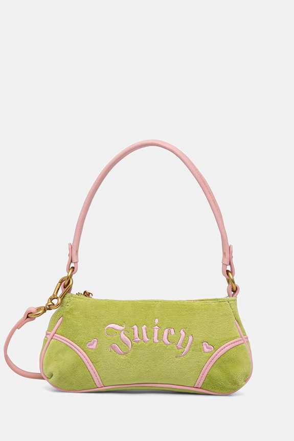 Juicy Couture kabelka hobo dámska JANELLE VELVET zelená BEJ4J9965WZC